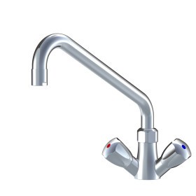 KWC GASTRO KEUKENKRAAN 2-GREEPS BEC 300MM 15MM 80L/MIN CHR.