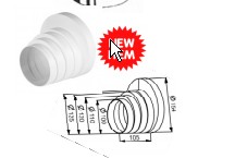 TRIS PVC REDUCTIE VAN 100 ->150MM