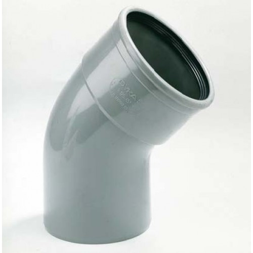 COUDE GRIJS RIOOL 250MM 45° MF