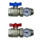 BEG AANSLUITKIT 4/4  IN VERCHROOMD MESSING +BOLKRAAN+RICHTBARE THERMOMETERS