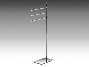 INDA CLUB  VRIJSTAANDE HANDDOEKHOUDER 3-DELIG 16 X 37 GRONDPLAAT //////