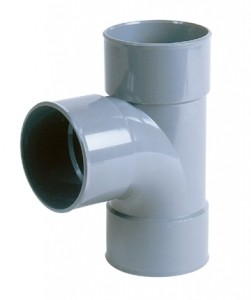 T-STUK GRIJS SANITAIR 32MM 90° FFF