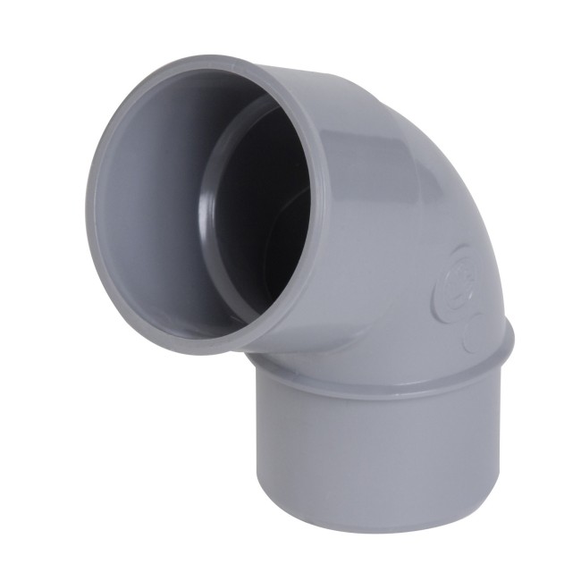 COUDE GRIJS SANITAIR 90MM 90° MF