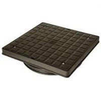 Putdeksel pp zwart 315mm geurdicht 340x340 2000kg