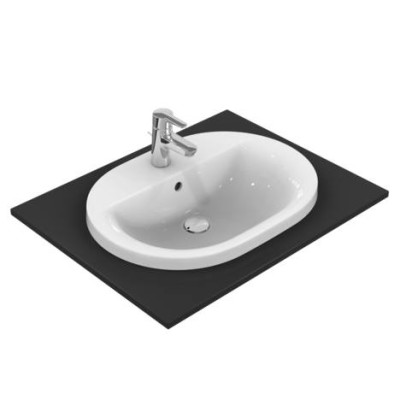 IDEAL STANDARD CONNECT INBOUWWASTAFEL OVAAL BREEDTE 62CM MET 1 KR.GAT
