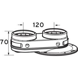 VAILLANT ADAPTOR ECOTEC 5-5 & 5-3   2 x 80