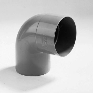 COUDE GRIJS REGEN 63MM 90° MF *