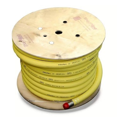 PLT FLEXIBEL GAS 28MM  (4/4) GEEL ROL 30M