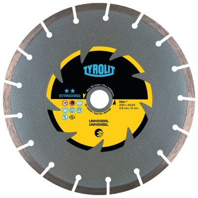 TYROLIT DIAMANTSCHIJF 230 UNIVERSEEL DCU PLUS  12MM SEGMENT