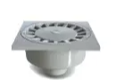 BALKON KLOKPUT 125X125 AANSLUITING 80MM ONDER/BOVEN 5/73/5 LICHT GRIJS