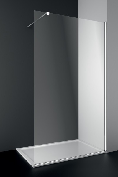 INDA WALK IN 8MM 78*80 H 200CM HELDER GLAS MET CHROOM PROFIELEN