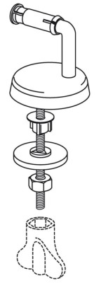 PRESSALIT O SET UNI. SCHARNIEREN, STANDAARD MONTAGE B13