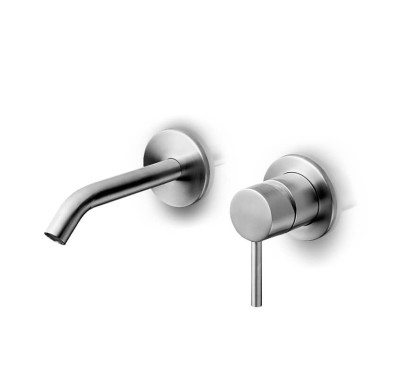 JEE-O SLIMLINE WASTAFELMENGKRAAN WANDMODEL INCL. INBOUWDEEL - STRUCTUUR ZWART