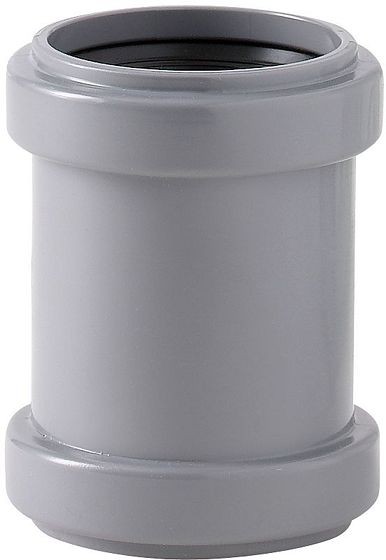 MOF GRIJS PVC MET JOINT 50MM ZONDER STOOTRAND