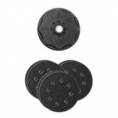 FEIN SCHUURPAPIERSET 115MM PERFORÉ K60/80/120/180 4X4VEL KLITBE