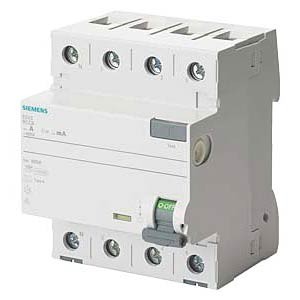 SIEMENS VERLIESSTROOMSCHAKELAAR A 40A 3+N 30mA 400V 4M I2T