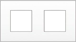NIKO AFDEKPLAAT DUBBEL HORIZONTAAL WIT