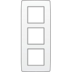 NIKO AFDEKPLAAT DRIEDUBBEL VERTIKAAL WIT