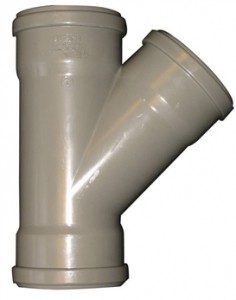 T-STUK GRIJS RIOOL 125MM 45° FFF *