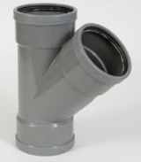 T-STUK GRIJS RIOOL 110MM 45° FFF (10)