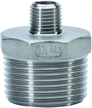 REDUCTIENIPPEL INOX 3/8 x 1/4