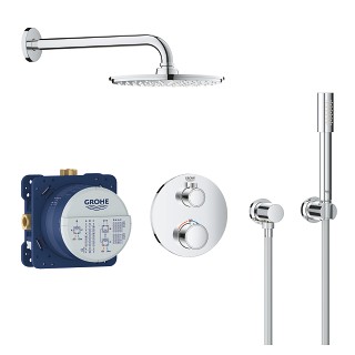 GROHE RAINSHOWER COSMOPOLITAN 210 MUURAANSLUITING INBOUW MET 2 UITGANGEN