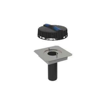 GEBERIT PLUVIA DAKAFVOER 56MM BITUMEN 12l/s