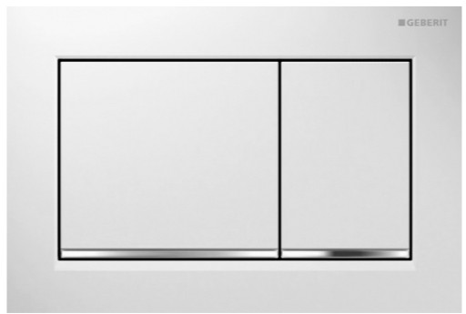 GEBERIT DUWPLAAT OMEGA 30 WIT - 2T  VOOR VERLAAGDE SANBLOK !!!!!!