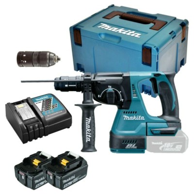 MAKITA BOORHAMER SDS PLUS 18V + KOFFER 5Ah 2J