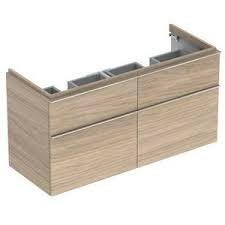 GEBERIT ICON ONDERKAST 120CM MET UITSPARING VOOR 2 LAVABO KLEUR EIK NATUREL