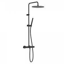 TRES  STUDY REGENDOUCHE OPBOUW MAT ZWART 300mm 10Lit/min