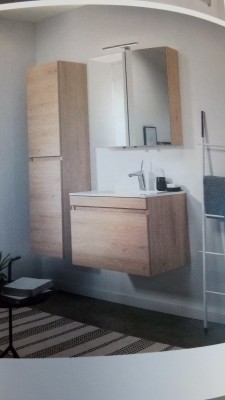 MARCUS MEUBELSET MET 1 LADE + SPIEGELKAST 70CM WIT 