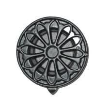 VENTILATIE EXTRACTIE & PULSIE ROOSTER RUSTIEK ROND 100MM ZWART