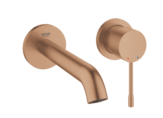 GROHE ESSENCE AFWERKSET LAVABO MUURMENGKRAAN BRUSHED WARM SUNSET
