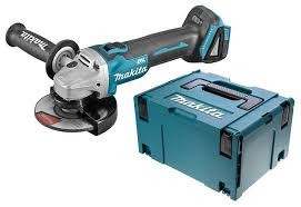 MAKITA HAAKSE SLIJPER 125MM ZONDER BATTRIJEN EN LADER
