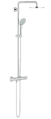 GROHE EUPHORIA SHOWERPIPE  210 *  THERMOST CHR + kogelgevricht + sproeier 1 str.