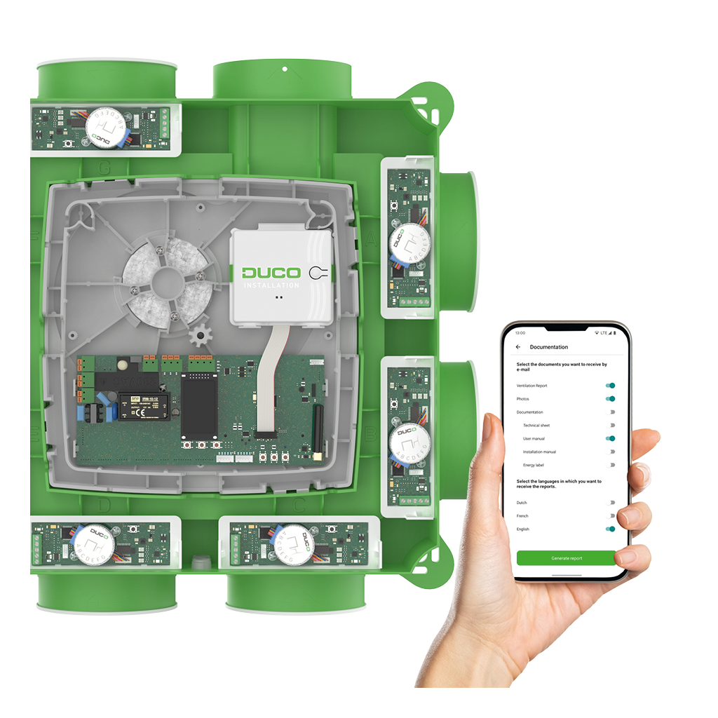 DUCO COMFORT PLUS KIT +( keuken, badkamer, toilet, 2X slaapkamer + bediening rf)