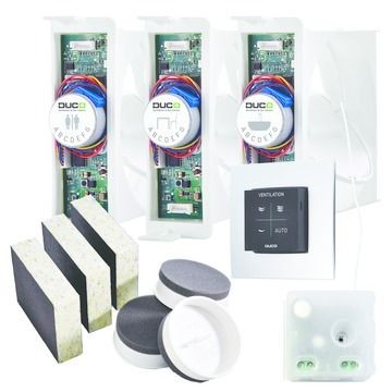 DUCO COMFORT PLUS KIT zonder ventilatro box ( keuken, badkamer, toilet, + bediening rf)