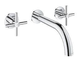 GROHE ATRIO 3 GATS AFWERKSET LAVABO MUURMENGKRAAN CHR sprong 18 cm 