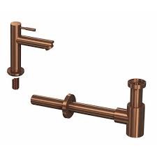 COMBI SET 1A KRAANTJE +  VASTE PLUG +SYPHON  MAT ROSE GOUD