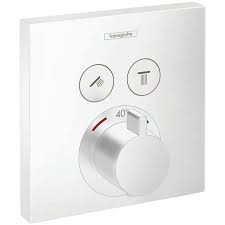 HANS GROHE SHOWER SELECT AFWERKSET VOOR INBOUWTHERMOSTAAT VOOR 2 SYSTEMEN UITV.WIT