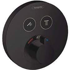 HANS GROHE INBOUWTHERMOSTAAT VOOR 2 SYSTEMEN SCHOWER SELECT ROND MAT ZWART
