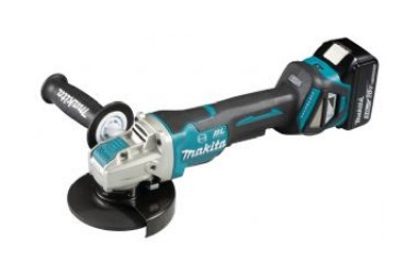 MAKITA HAAKSE SLIJPER 125MM 18 V BATTRIJEN MET ELEKTRISCHE  REM + X -LOCK 