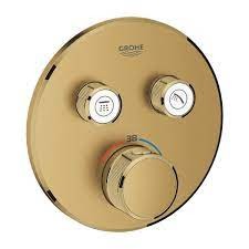 GROHE  SMARTCONTROL ROND INBOUW MET 2 UITGANGEN UITV. BRUSHED COOL SUNRISE