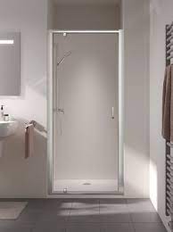 KERMI STINA DRAAIDEUR OMKEERBAAR BR. 86-91 H 195 CM TRANSP. GLAS MET CADACLEAN + ZILVER HOOGGLANS