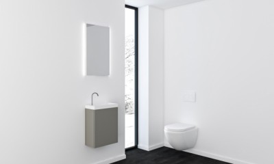 SLEURS MILO ONDERKAST MET GREEP INOX - RECHTS SCHARNIEREND - PRIJSGROEP B