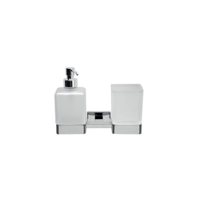 INDA LEA BEKER EN ZEEPDISPENCER HOUDER WAND 