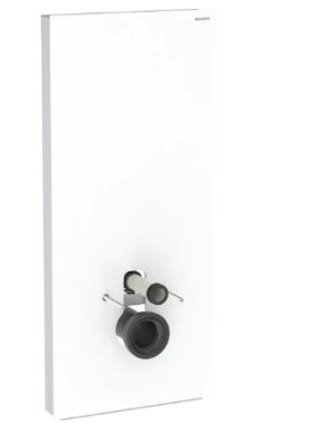 GEBERIT MONOLITH  + WIT GLAS ZIJAFWERKING ALUMINIUM 114 CM