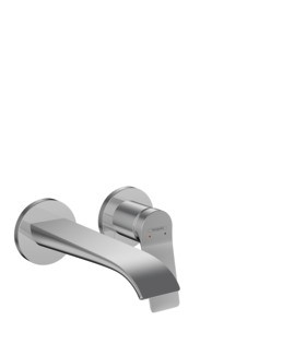 HANS GROHE VIVENIS  LAVABO EENGREEPS MUURKRAAN VOOR INBOUW UITV. CHROME SPRONG 19.2 CM