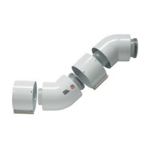 VAILLANT COUDE PP/ALU 80/125 45° PER 2 STUKS